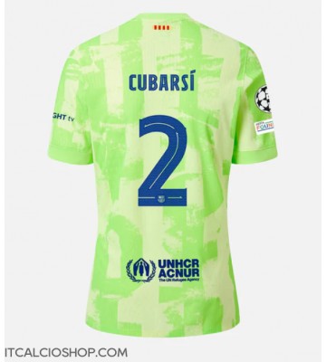 Barcelona Pau Cubarsi #2 Terza Maglia 2024-25 Manica Corta